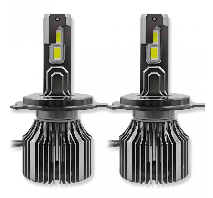 Автомобільні LED лампи H4 з обманкою - Avolt AV5 12000 Люменів / 55 Ватт / 6-24 Вольт