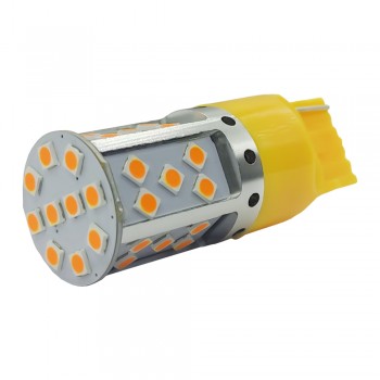 LED лампа w21w Avolt 3030-35smd canbus желтая 12v