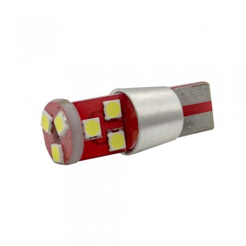 LED w5w 3030-9smd биполярная белый 12v